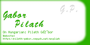 gabor pilath business card